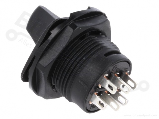 Toggle switch flat black double pole on/off DPDT 